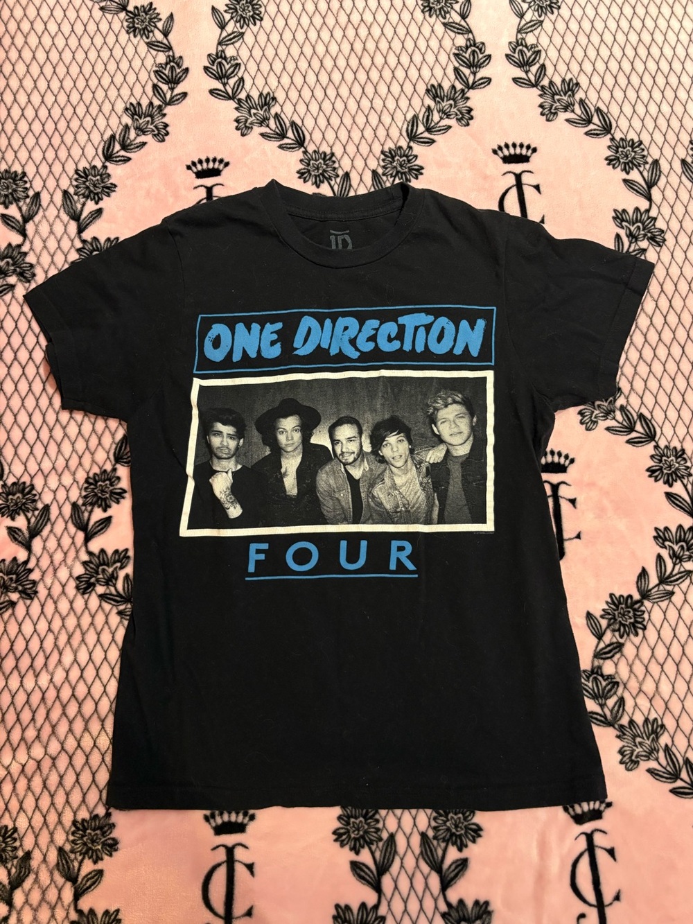 One Direction “FOUR” Band Graphic Tee | Black Concert Merch T-Shirt